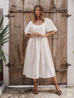 Hey, I found this really awesome Etsy listing at https://www.etsy.com/listing/1061080141/cherie-puff-sleeve-midi-dress-bohemian Midi Frock, Afternoon Picnic, Sorority Rush Dresses, Puff Sleeve Midi Dress, Bachelorette Dress, Casual Bodysuit, Rush Dresses, Bridal Shower Dress, Linen Midi Dress