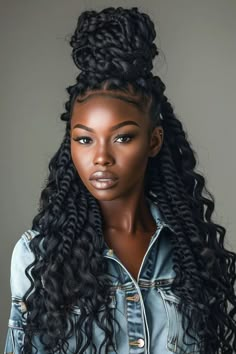 Long Braid Updo, Hair With Layers And Bangs, Hair Ideas With Bangs, Layered Hair Ideas, Crochet Braids Styles, Natural Short Hairstyles, Top 10 Hairstyles, Long Hair With Layers, Hair Braid Patterns