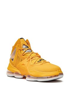 Nike LeBron 19 "Hard Hat" Sneakers - Farfetch Lebron 19, Nike Lebron, Lebron James, Hard Hat, High Top Sneakers, Sneakers Nike, Around The World, Stockings, Lace Up