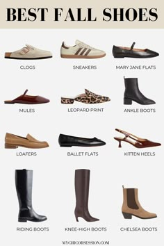 Are you building your fall capsule wardrobe and looking for the best fall outfits women? These are the best fall shoes you need for the season to create so many stylish outfits! Fall Brown Shoes, Fall Women Shoes, Fall Shoes Outfit, Shoes Capsule Wardrobe, Shoe Games, Boots For Women Ankle