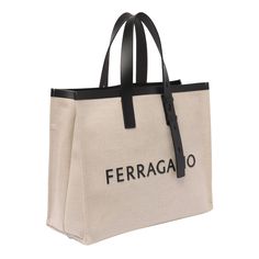 Salvatore Ferragamo beige Items tote bag, inner zip pochette, 2 adjustable handles, frontal print logoComposition: 100% Fabric Beige Leather Shoulder Bag With Logo, Business Bags With Logo And Double Handle, Business Top Handle Bag With Logo, Business Bag With Logo And Top Handle, Business Logo Bag With Top Handle, Brown Business Bag With Logo, Chic Coated Canvas Shoulder Bag With Logo, Leather Shoulder Bag With Logo For Errands, Designer Bags With Logo For Daily Use