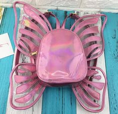 Bling Backpack Butterfly Backpack, Kawaii Backpack, Cute Fairy, Cute Butterfly, Cute Backpacks, Bag Cover, Pink Backpack, Leather Zipper, Butterfly Wings