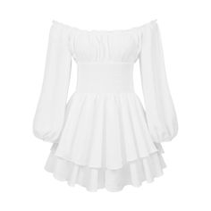 PRICES MAY VARY. Material: This puff sleeve ruffle romper shorts jumpsuit is made of polyester fabric. Super soft, lightweight, skin-friendly, breathable and comfortable to wear. 2022 Trendy ruffle mini dress with shorts. Features: Off shoulder, solid color, puff long sleeve, lantern sleeve with elastic cuff, ruched bust, stretch high waist, A line, above knee length,the faux skirt of this style fits over your belly, simple solid color never out of fashion. Very chic and elegant romper for women Makeup Easy, Ruffle Jumpsuit, Ruffles Fashion, High Waist Fashion, Hipster Fashion, Long Sleeve Jumpsuit, Casual Jumpsuit, Type Of Pants, Short Jumpsuit