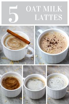 the steps to make an oatmeal latte with cinnamon and spices in it