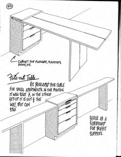 the drawing shows how to build an office desk