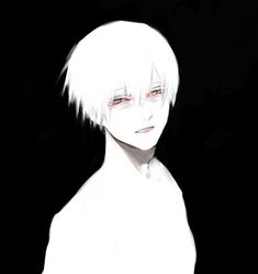 White Hair, Anime Character, Red, Anime, White, Black