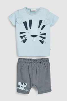 Newborn Boy Clothes, Blue Tiger, Tiger T Shirt, T Shirt And Shorts, Boys Shirts