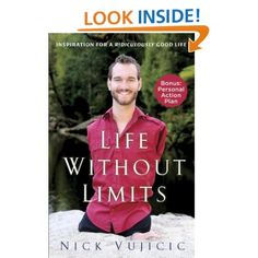 the book cover for life without limits is shown with a smiling man in red shirt