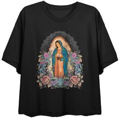 Embrace your faith in this beautiful Juniors' Our Lady of Guadalupe Short Sleeve Graphic Tee, Embrace your faith in this beautiful Juniors' Our Lady of Guadalupe Short Sleeve Graphic Tee, FEATURES Short sleeves CrewneckFABRIC & CARE 100% Cotton Machine wash and tumble dry low Imported Size: Small. Color: Black. Gender: female. Age Group: kids. Our Lady Of Guadalupe, Lady Of Guadalupe, Our Lady, Gender Female, Graphic Tee, Age Group, Graphic Tees, Short Sleeves, Tops & Tees