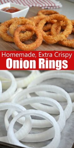 homemade, extra crispy onion rings are the perfect appetizer for any party