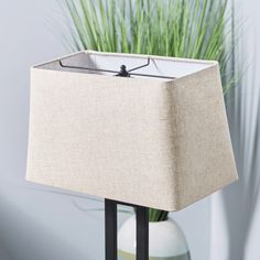 Tan linen rectangular lamp shade makes the perfect update for your favorite lamp. allen + roth 10-in x 16.5-in Tan Linen Rectangle Lamp Shade in Brown | LSH75 Lamps Without Shades, Rectangle Lamp, Colorful Minimalism, Rectangle Lamp Shade, Rectangular Lamp, Square Lamp, Square Lamp Shades, Rectangular Lamp Shades, Pottery Lamp