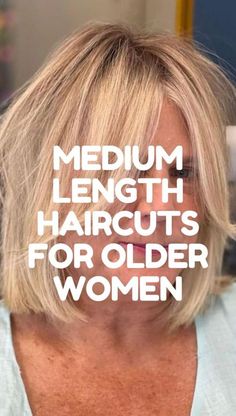 Medium Length Over 50 Hairstyles, Medium Length For Thinning Hair, Medium Length Bob With Layers Thick Hair, Choppy Above Shoulder Length Hair, Blonde Hair Over 50 Mid Length, Short And Medium Hairstyles For Women, Haircuts Thinning Hair Women, Mid Length Haircuts For Women Over 50, Longer Bob Haircut Mid Length