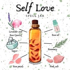 Self Love Jar, Queen Of Cups, Wicca Recipes, Potions Recipes, Jar Spells, Witch Bottles, Spell Jars