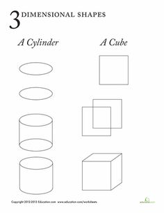 three dimensional shapes worksheet