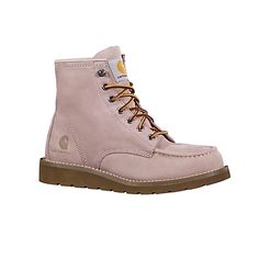 Carhartt Boots, Womens Work Boots, Rugged Leather, Carhartt Womens, Pink Boots, Wedges Style, Tractor Supply, Work Boot, Comfortable Boots