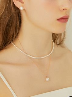 Inspired by the lifestyle of J.ESTINA Princess, it is being reinterpreted with a modern, trendy sensibility.- Petit size freshwater pearls setting- Classic and feminine design necklace- Great to layer with other items- Luxurious 585 rose gold used Elegant Double Strand Necklace With Pearl Charm, Elegant Double Strand Clavicle Pearl Necklace, Elegant Double Strand Pearl Necklace With Clavicle Chain, Elegant Double Strand Pearl Necklace With Pendant, Elegant Double Strand Pearl Chain Necklace, Elegant Double Strand Pearl Necklace With Charm, Elegant Double Strand Pearl Embellished Necklace, Elegant Double Strand Pearl Necklace, Elegant Rose Gold Pearl Necklace With Round Beads