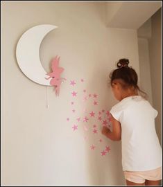 Our fairy lamp transforms your nursery into a magical haven. This fairy night light casts a gentle glow and this moon lamp makes an unforgettable baby shower gift or baby night light. Add some fairy dust to your nursery decor with this charming piece that will inspire wonder and imagination. ️✨ PRODUCTS & SIZES  > Fairy Wall Lamp :    40 x 28cm / 15,8 x 11 in  OUR GIFTS 🎁 > 3 Small Wooden Clouds (White) with adhesive band :    15 x 9 cm / 6 x 3,5 in  > 50 pcs star stickers (White) Additional Bu Baby Room Lamps, Kids Lighting Bedroom, Fairy Night, Fairy Night Light, Light Nursery, Cloud Lamp, Star Wall Decals, Baby Room Lighting, Cloud Wall