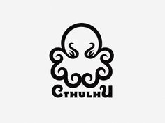 an octopus logo with the word ctuhu on it's chest and head