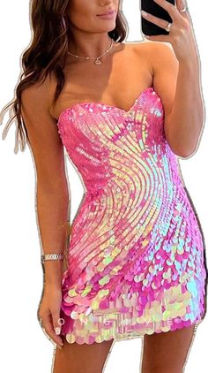 Backless Sequin Dress For Club, Glamorous Homecoming Sequin Dress, Glamorous Contrast Sequin Fabric For Club, Prom Season Mini Sequin Dress, Mini Sequin Fabric For Prom Party, Glamorous Sparkling Sequin Fabric For Homecoming, Mini Length Sequin Fabric For Prom Season Party, Backless Sequin Dress For Prom Season And Club, Sequin Mini Fabric For Prom Party