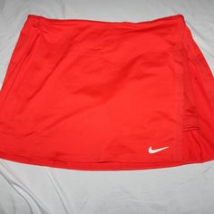 Nike Court Dri-Fit Women's Tennis Skirt Cj0944-634 Orange Size Xl Nike Fitted Skirt, Nike Casual Sports Skirt, Casual Nike Sports Skirt, Nike Stretch Lined Skirt, Fitted Nike Skirt, Sporty Red Skirt For Spring, Nike Sports Skirt For Spring, White Pleated Tennis Skirt, Nike Skort