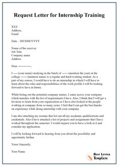 a cover letter for a job interview with the words request letter for intersep training