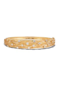 Effy D'Oro 14K Yellow Gold Diamond Bangle, 1.01 TCW Rings Edgy, Minimalistic Rings, Stylish Engagement Rings, Rings Trendy, Rings Elegant, Classic Solitaire Ring, Gold Diamond Bracelet, Watches And Bracelets, Diamond Bangles