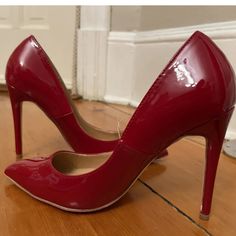 Steve Madden - Valentines Red 4.5’’ High Heel Shoes. Condition Is New Red Pointed Toe Court Shoes With 4-inch Heel, Red Court Shoes With 4-inch Heel, Red Closed Toe Heels With 4-inch Heel, Red Round Toe Court Shoes With 4-inch Heel, Red Closed Toe Court Shoes With 4-inch Heel, Steve Madden Pumps, Black Stiletto Heels, Nude High Heels, Rhinestone High Heels