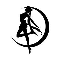 the silhouette of a woman dancing in a circle