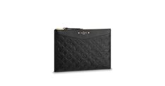 Daily Pouch Monogram Empreinte Leather - Women - Travel | LOUIS VUITTON ® Black Clutch Pouch For Business, Modern Black Pouch For Formal Occasions, Luxury Black Business Pouch, Modern Black Evening Pouch, Elegant Business Pouch With Dust Bag, High-end Black Clutch With Dust Bag, Classic Black Business Pouch, Designer Black Business Clutch, Designer Black Clutch For Business