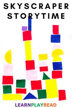 a poster with the words skyscaper storytime written on it