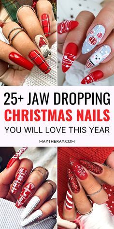 Christmas Naildesign, Christmas Nail Designs Holiday, Christmas Nail Designs Acrylic, Xmas Nail Designs, Polish Design