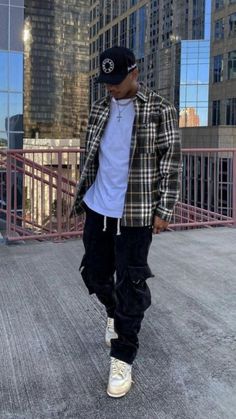 Streetwear Men Outfits Spring, Light Blue Varsity Jacket Outfit Men, Black Fits Men Aesthetic, Men Outfits With Hats, Black Man Fashion Swag, Outfit Ideas Black Guy, Black Guy Clothes, California Style Outfits Men, Men’s Drip Outfits