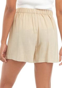 Light and airy, these pleated shorts from Wonderly add a hint of preppy style to your warm-weather wardrobe. | Wonderly Women's Relaxed Pleat Front Shorts, Tan, X-Large Pleated Short Bottoms For Day Out, Pleated Short Length Bottoms For Day Out, Casual Pleated Shorts For Day Out, Pleated Short Length Bottoms For Daywear, Casual Pleated Shorts For Summer, Pleated Shorts For Day Out, Chic Pleated Bottoms For Vacation, Beige Summer Shorts For Daywear, Summer Beige Shorts For Daywear