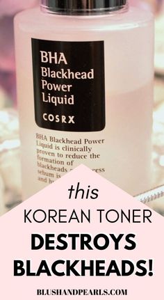 Cosrx Bha, Korean Toner, For Blackheads, Blackheads On Nose, Exfoliate Skin, Oily Skin Care Routine, Drugstore Skincare, Exfoliating Toner