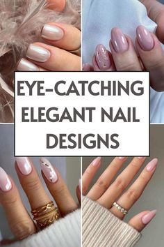 Minimalist Nail Design Square, Pretty Nails Neutral, Semi Formal Nail Designs, Simple Nail Designs Ring Finger, New Year Classy Nails, Nail New Trend, Elegant Oval Nail Designs, Class Nail Design, Engagement Ring Nails Manicures