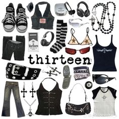 Thirteen Movie Outfits, Thirteen Style, Aesthetic Chaos, Thirteen Aesthetic, Thirteen Movie Aesthetic, Thirteen Movie, 2000s Punk