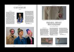 an article in the magazine called cazegieie, with images of people wearing head coverings