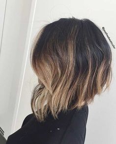 Trendy Balayage Inverted Bob Hairstyle Undercut Haircut, Angled Bob Hairstyles, Inverted Bob Hairstyles, Inverted Bob, Short Hair Balayage, Jessica Alba, Ombre Hair