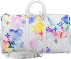 Louis Vuitton Limited Edition Bags, Crazy Purses, Louis Vuitton Watercolor, Louis Vuitton Duffle Bag, Watercolor Collection, Luxury Bags Collection, Leather Duffel Bag, Louis Vuitton Limited Edition, Leather Weekender Bag