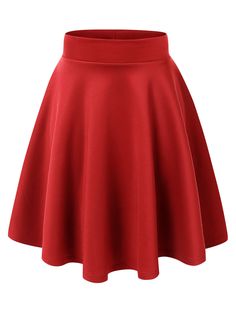 Women's Basic Versatile Stretchy Flared Casual Mini Skater Skirt – DAILYHAUTE Flared Skater Skirt, Mini Skater Skirt, Flared Mini Skirt, Metallic Skirt, Party Skirt, Red Skirts, Womens Basic, Flowy Skirt, Circle Skirt