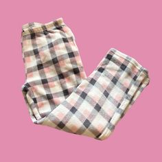 Pink And Grey Plaid Pajama Pants Super Cute And Soft And Fluffy In Perfect Condition Literally Never Worn From Pj Essentials Size Women’s Medium! Comfortable Pink Sleepwear For Sleepover, Soft Pink Sleepwear For Relaxation, Comfortable Pink Sleepwear For Loungewear, Cozy Pink Cotton Pants, Comfortable Pink Sleepwear, Comfortable Pink Sleepwear For Lounging, Comfortable Pink Lounging Pants, Comfortable Pink Lounging Sleepwear, Super Soft Pink Sleepwear For Loungewear