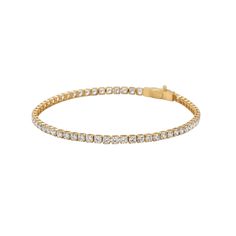 10K Gold Moissanite Tennis Bracelet 2.75mm Bracelets IceLink-CAL 6" (3.1g Bracelet Crafts, Tennis Bracelet, 10k Gold, Prong Setting, Diamond Jewelry, Solid Gold, Sparkle, Stone, 10 Things