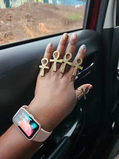 Set of 5 brass rings | Ankh rings | Unisex gift | Wholesale rings. Details: Our rings are 100% handmade using brass.  Adjustable to fit all.  **BUY MULTIPLE ITEMS AND PAY SHIPPING FOR ONE ITEM ONLY. THE REST ARE SHIPPED FREE** All items are shipped through DHL express!! Ankh Ring, Symbolic Ankh Ring As A Gift, Gold Ankh Hallmarked Jewelry, Unique Ankh Shaped Brass Jewelry, Symbolic Ankh-shaped Metal Jewelry, Adjustable Ankh-shaped Brass Jewelry, Brass Bracelet, Brass Ring, Unisex Ring