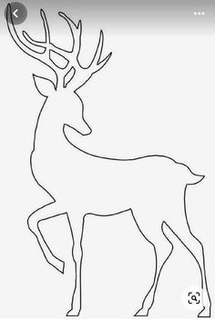 the outline of a deer with antlers on it