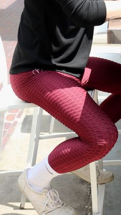 Tik Tok leggings for men are here! Kapow's spin on the famous leggings trend features honeycomb fabric with an original design and an integrated phone pocket.

Description: Red Maroon Honeycomb Texture Men's Leggings
High Grade Polyester / Spandex
Thigh Pocket for Phone
4-Way Stretch Fabric
Embroidered Bolt Logo
Machine Wash Cold With Similar Colors Fitted Red Gym Pants, Red Tight Athleisure Pants, Red Tight Workout Pants, Tight Red Workout Pants, Red Stretch Gym Bottoms, Stretch Red Gym Bottoms, Red Fitted Leggings For Gym, Fitted Red Leggings For Gym, Red Stretch Workout Bottoms