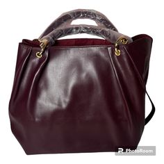 Anna City Bag: Fantastic For Fall And Winter Christmas And Valentines! Perfection In A Bag. Lush Wine-Red Vegan Leather That Feels Utterly Divine. Accented With Gold Hardware And Featuring A Rich Burgundy Colored Interior. The Side Snaps Pop Out For Extra Room New With Tags 20 In Wide 10 Tall And 7 X 10 Base Burgundy Shopping Bags, Burgundy Double Handle Shoulder Bag For Errands, Burgundy Satchel With Handles For Shopping, Burgundy Satchel Shoulder Bag For Shopping, Handheld Burgundy Shoulder Bag For Shopping, Burgundy Handheld Shoulder Bag For Shopping, Burgundy Satchel For Shopping, Chic Burgundy Shoulder Bag With Double Handle, Red Hobo Bag With Detachable Strap For Evening