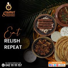 EAT. RELISH and REPEAT!

Download our application Gourmet Foods now and enjoy your favorite meal at your doorstep.

Call us now for home delivery:
042-111 111 157

#GourmetRestaurants #breakfast #nashta #HomeDelivery #FastFood #Continental #Foodie #DesiFood Relish, Meat