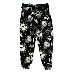 Nightmare Before Christmas Black And Metallic Silver Jogger Sleep Bottoms 2x. Nwt Black Christmas Loungewear Bottoms, Black Christmas Sleepwear, Black Christmas Holiday Sleepwear, Black Bottoms For Christmas Loungewear, Black Loungewear Bottoms For Christmas, Black Halloween Sleepwear For Sleepover, Black Holiday Sleepwear For Winter, Black Winter Holiday Sleepwear, Disney Pajama Pants