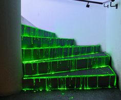 an image of some stairs that are glowing green