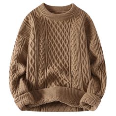 Shop at Drestiny for trendy retro knitted brown pullover sweaters for men. Free shipping and tax covered by us! Save up to 50% off. Pullover Sweater Men, Retro Sweater, Estilo Chic, Round Neck Sweaters, Knitwear Men, Men Vintage, Men's Knit, Casual Sweaters, Retro Chic